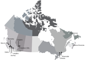 Mapa de distritos escolares canadienses