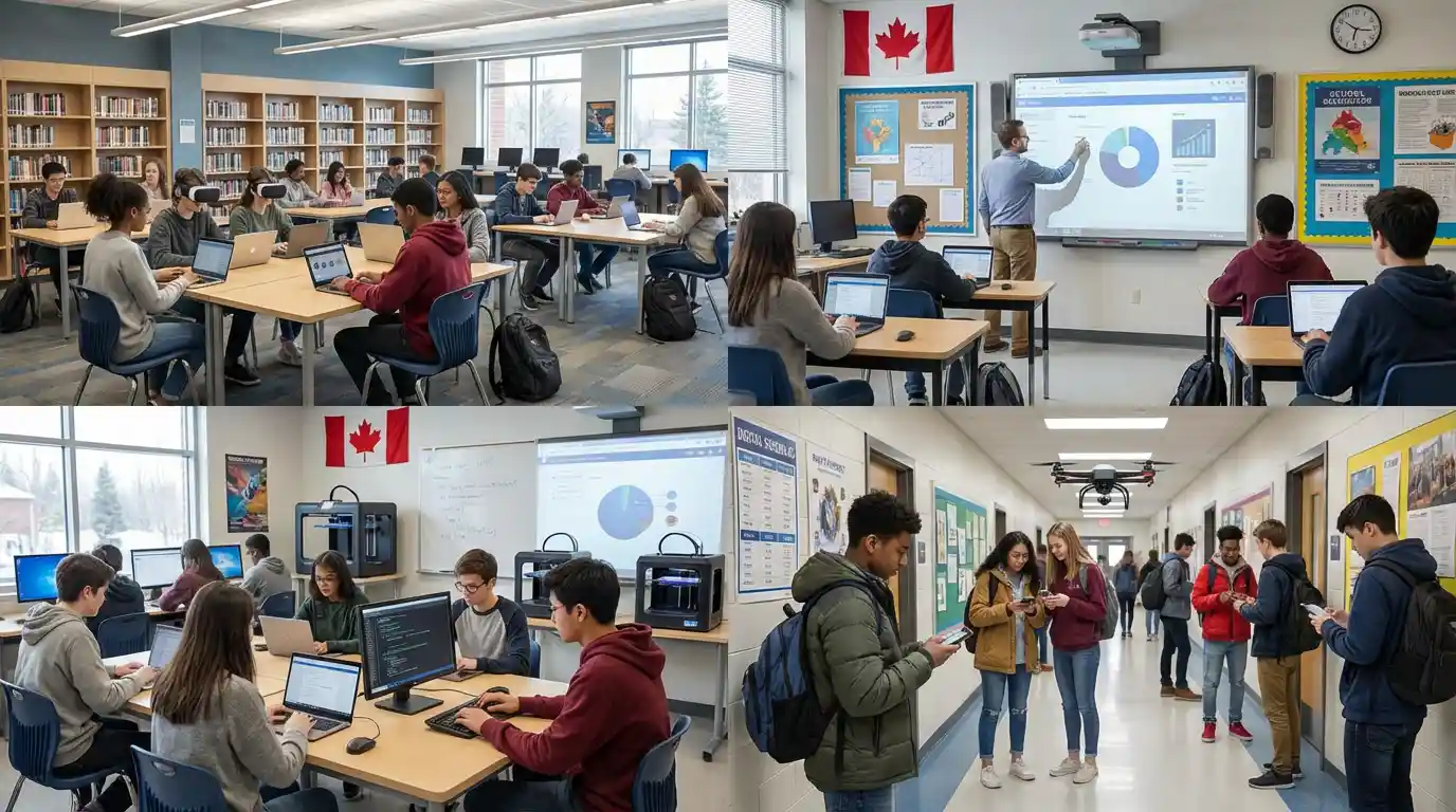 Diferencias entre estudiar Grade 7-8 y Grade 9-12 en Canadá ¿Qué nivel de tecnología se usa en una escuela secundaria canadiense 4