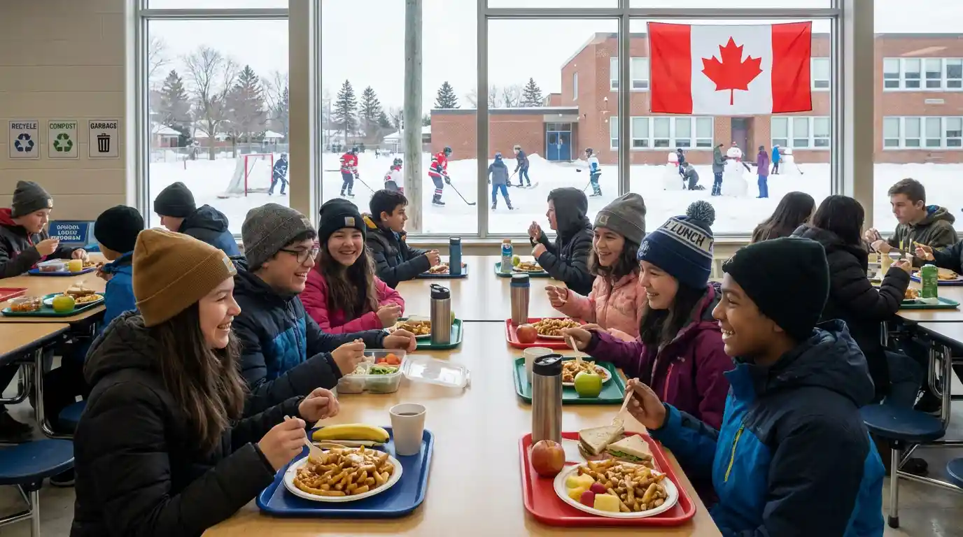 &iquest;Qu&eacute; se hace durante el lunch en un colegio canadiense 4