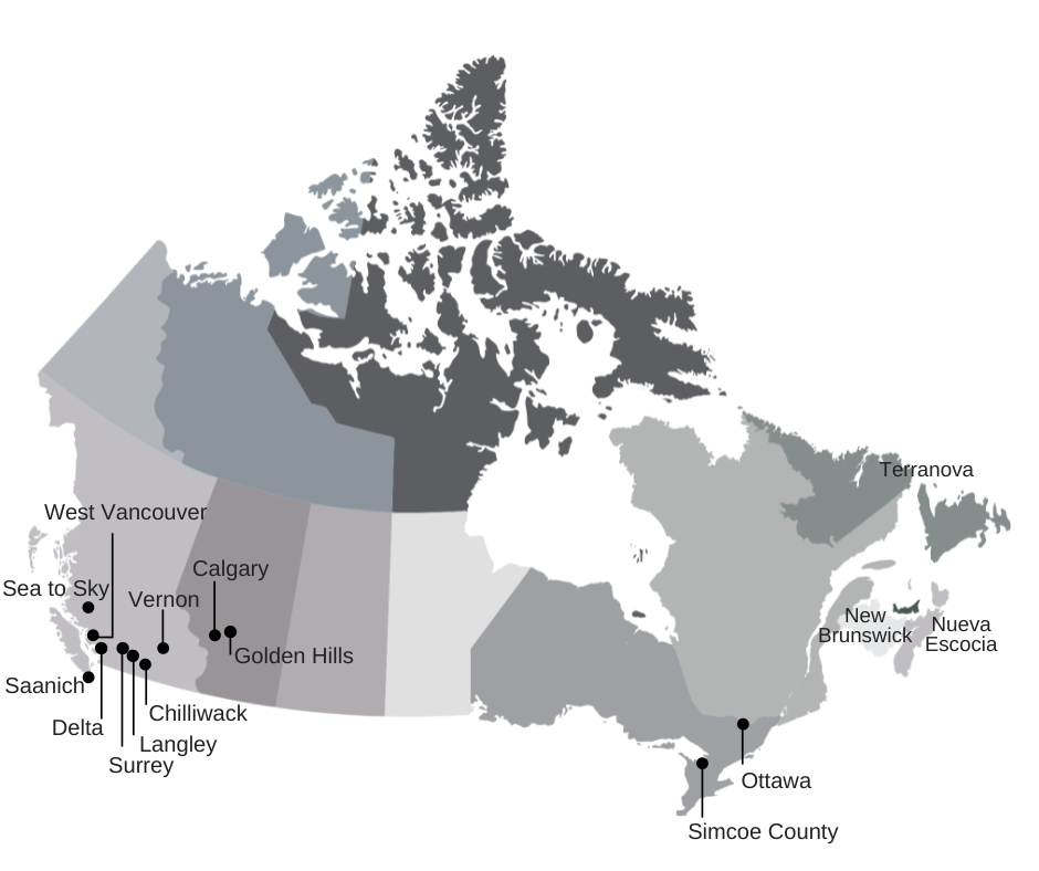 Curso Escolar en Canadá - Mapa de Programas