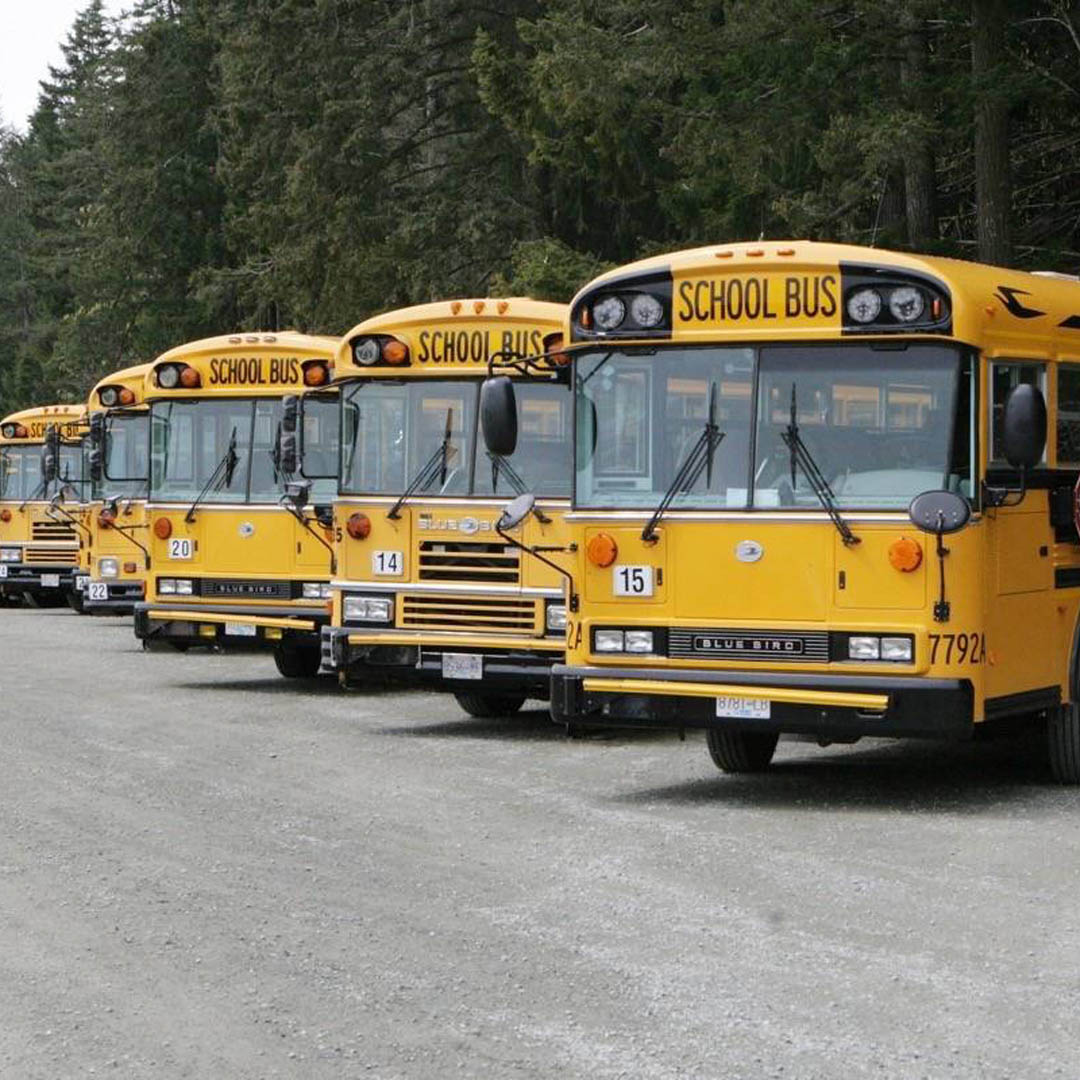 Bus escolar en British Columbia Canada
