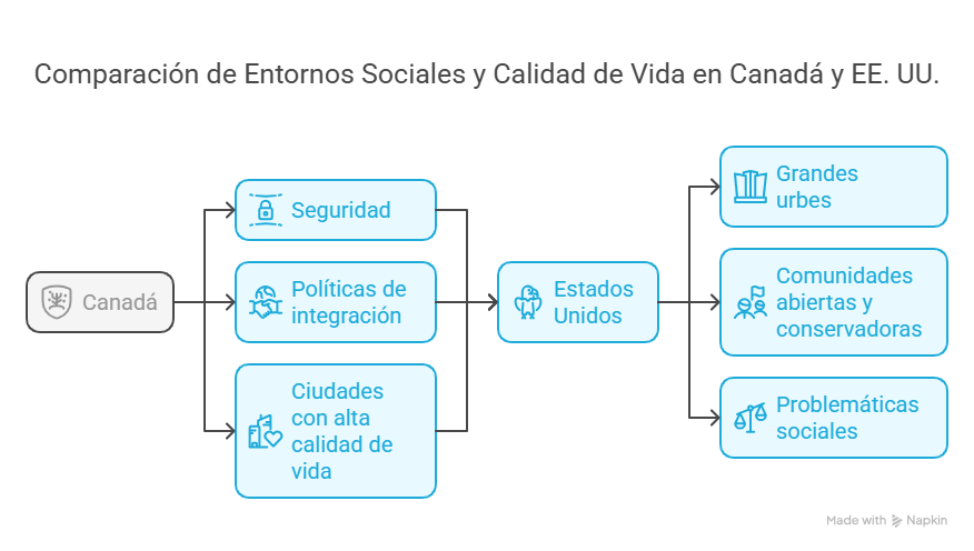 Estudiar en Canadá o Estados Unidos Comparación Canadá USA