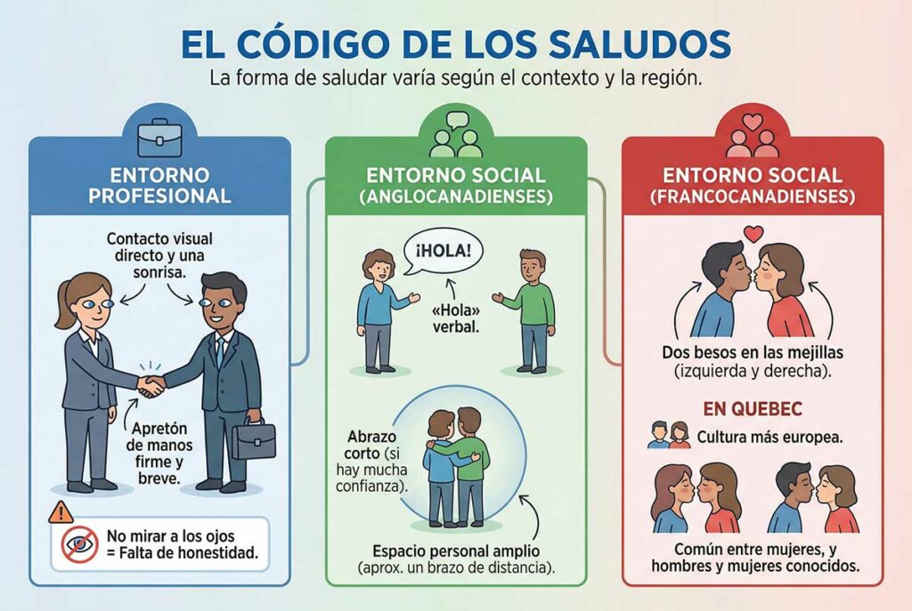 Cultura canadiense codigo de los saludos